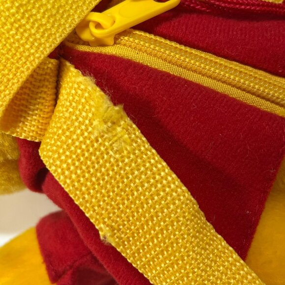 Disney Winnie The Pooh 16" Plush Backpack Vintage Yellow Straps Zipper Back - Picture 5 of 10